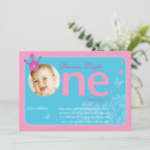 初の誕生日パーティーご招待 :: ナンバーワン １ 招待状 (スタンド正面)