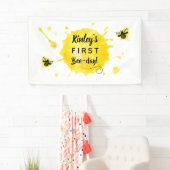 初の誕生日ビーデービー1歳の誕生日パーティー 横断幕 (インサイチュ)