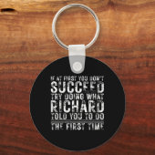初めおもしろいもしてリチャール誕生日は成功しない キーホルダー (正面)