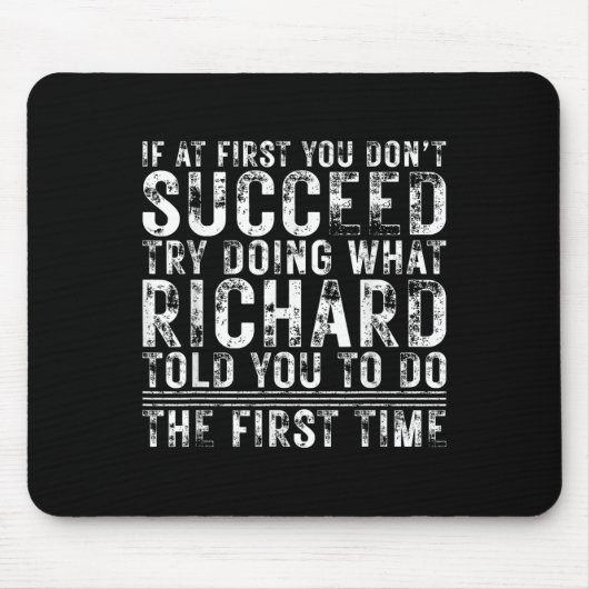 初めおもしろいもしてリチャール誕生日は成功しない マウスパッド (正面)