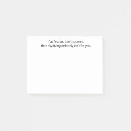 初めから成功する人などいません、ならば...、面白いカスタム ポストイット