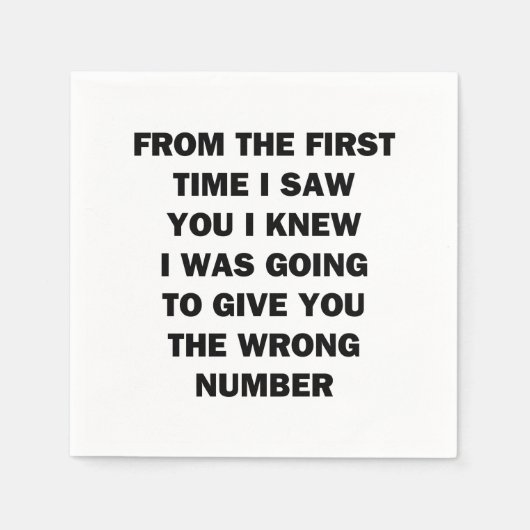 初めてあなたに会った時から スタンダードカクテルナプキン (正面)