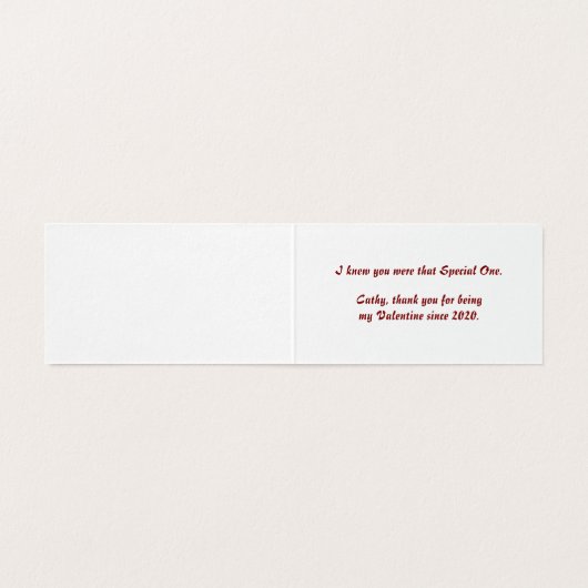 初めてあなたの顔バレンタインデーのカードを見た (内部フラット)