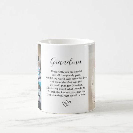 初めておばあちゃんの写真マグカップ、新しいおばあちゃんのプレゼント コーヒーマグカップ (中央)