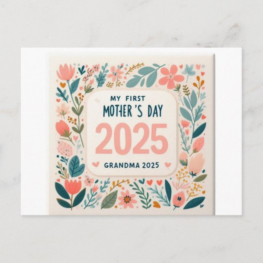 初めておばあちゃんの母の日2025お祝い シーズンポストカード (正面)