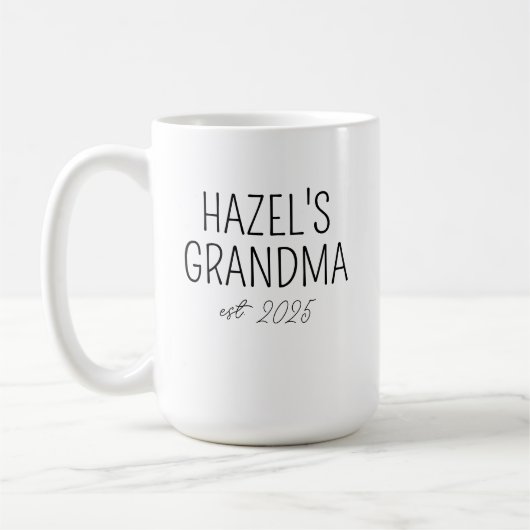 初めておばあちゃんマグカップ、新しいおばあちゃんギフト、最初のGr コーヒーマグカップ (左)