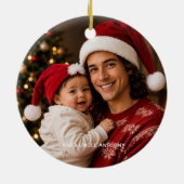 初めてのおじさんのクリスマスの思い出の写真 セラミックオーナメント (裏面)