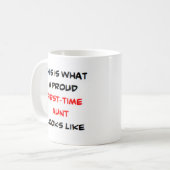 初めてのおばさん誇りを持った。 コーヒーマグカップ (正面左)