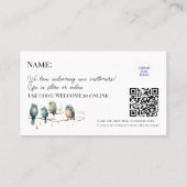 初めてのお客様が手づくり鳥類の水色 割引カード (裏面)