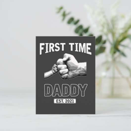 初めてのお父さん新しいお父さん2021年のお父さんの日 ポストカード (スタンド正面)