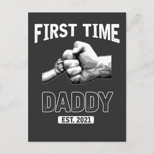 初めてのお父さん新しいお父さん2021年のお父さんの日 ポストカード (正面)