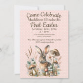 初めてのイースター ジャックラビット 招待状 (正面)