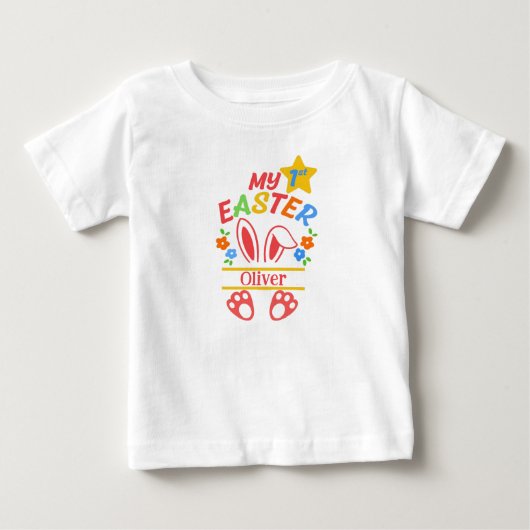 初めてのイースター ベビーTシャツ (正面)