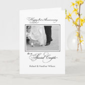 初めてのオーダーメイド名 ウェディングアニバーサリーおめでとう カード (黄色い花)