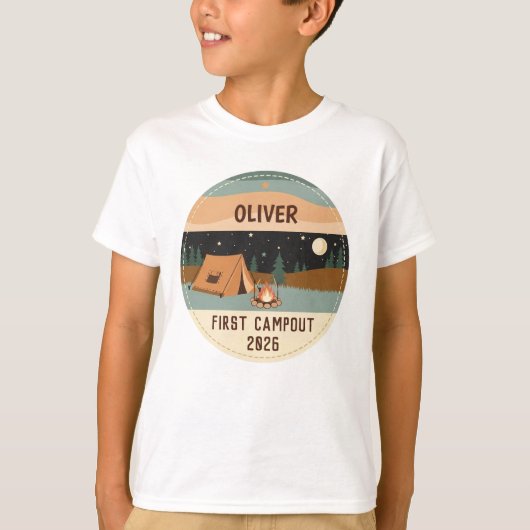 初めてのキャンプ体験 Tシャツ (正面)