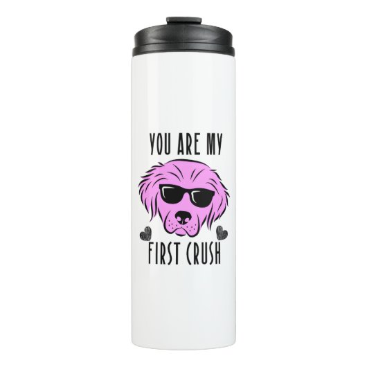 「初めてのクラッシュ」かわいい犬のおしゃれ タンブラー (正面)
