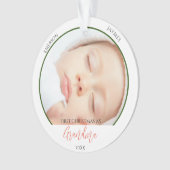 初めてのクリスマスおばあちゃんのフォトスクリプト オーナメント (正面)