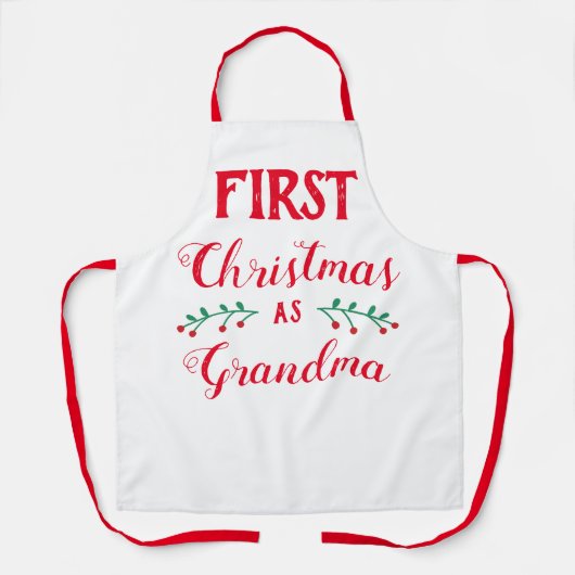 初めてのクリスマスおばあちゃん エプロン (正面)