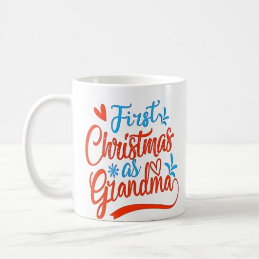 初めてのクリスマスおばあちゃん コーヒーマグカップ (左)