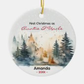 初めてのクリスマスおばさん可愛い セラミックオーナメント (正面)