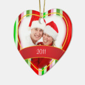 初めてのクリスマスか写真 セラミックオーナメント (左)