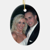 初めてのクリスマスか写真 セラミックオーナメント (裏面)