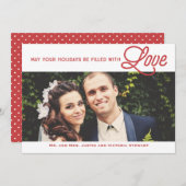 初めてのクリスマスがラブホリデーの写真でいっぱい シーズンカード (正面/裏面)