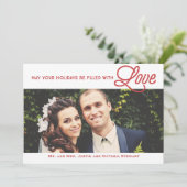 初めてのクリスマスがラブホリデーの写真でいっぱい シーズンカード (スタンド正面)