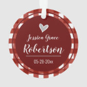 初めてのクリスマスがレッドトラックの大兄弟 オーナメント (裏面)