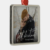 初めてのクリスマスが一緒にクリスマスフォト メタルオーナメント (右)