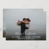 初めてのクリスマスが一緒に写真メリークリスマス シーズンカード (正面/裏面)