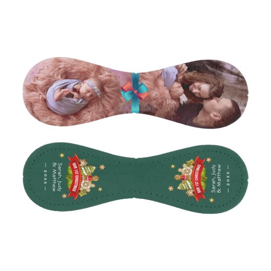 初めてのクリスマスが家族の写真を残す 野球ボール (パネル)