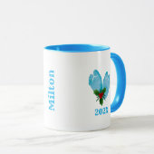 初めてのクリスマスが少年のパパとして マグカップ (正面右)