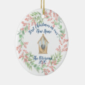 初めてのクリスマスが新しい家に セラミックオーナメント (右)