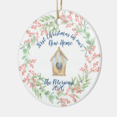 初めてのクリスマスが新しい家に セラミックオーナメント (左)