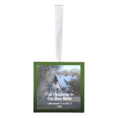 初めてのクリスマスが新しい家の写真に キューブオーナメント (右)