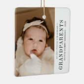 初めてのクリスマスが祖父母を昇進2枚 セラミックオーナメント (右)