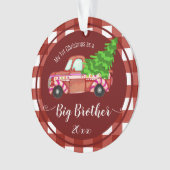 初めてのクリスマスが赤兄弟トラックの写真 オーナメント (正面)