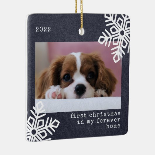 初めてのクリスマスがMy Forever Home Dogの写真 セラミックオーナメント (右)