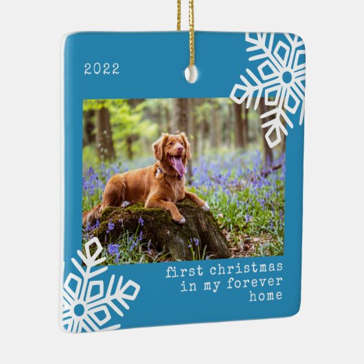 初めてのクリスマスがMy Forever Home Dogの写真 セラミックオーナメント (右)