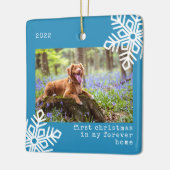 初めてのクリスマスがMy Forever Home Dogの写真 セラミックオーナメント (左)