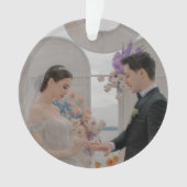 初めてのクリスマスさんミセス・フォトブラシスクリプト オーナメント (正面)