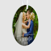 初めてのクリスマスさんミセス・フォトブラシスクリプト オーナメント (正面)