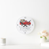 初めてのクリスマスたち赤トラック夫妻ニューホーム ラウンド壁時計 (ホーム)