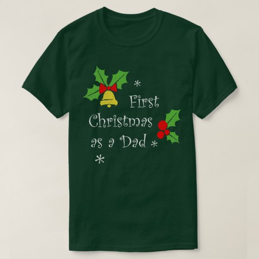 初めてのクリスマスとしてパパファミリーパーティークリスマスT Tシャツ (デザイン正面)