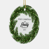 初めてのクリスマスとしてパパ、ニューパパオーナメント セラミックオーナメント (右)