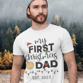 初めてのクリスマスとしてパパ – 可愛い家族 Tシャツ