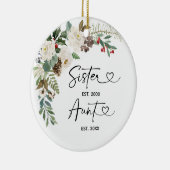 初めてのクリスマスとして叔母セラミックオーナメントギフト セラミックオーナメント (右)