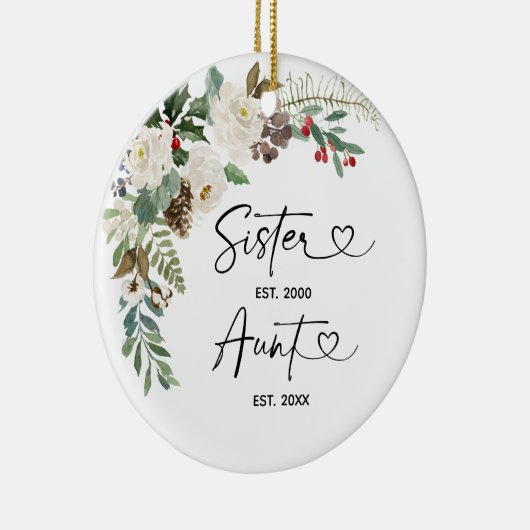 初めてのクリスマスとして叔母セラミックオーナメントギフト セラミックオーナメント (右)