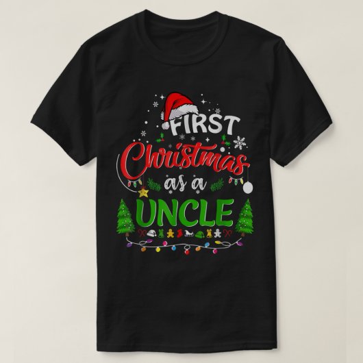 初めてのクリスマスとして叔父のニューアンクル1stクリスマス tシャツ (デザイン正面)